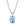 Natural Sky Blue Topaz 14K Real White Gold Pendant Necklace 1.5 Carats Genuine Gemstone Classic Jewelry