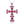 Genuine 925 Sterling Silver Big Cross Pendant Necklace 8 Carats Red Gemstone Fine Jewelry