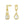 High Quality Fashion Jewelry Link Chain Pearl Drop Earrings Gold Color Geometric Design Fashion Jewelry