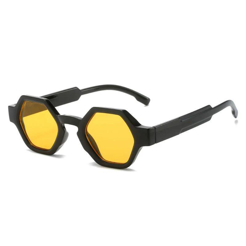 Punk-Inspired Retro Polygon Square Sunglasses with UV400 Protection - Lucid Fantasy 