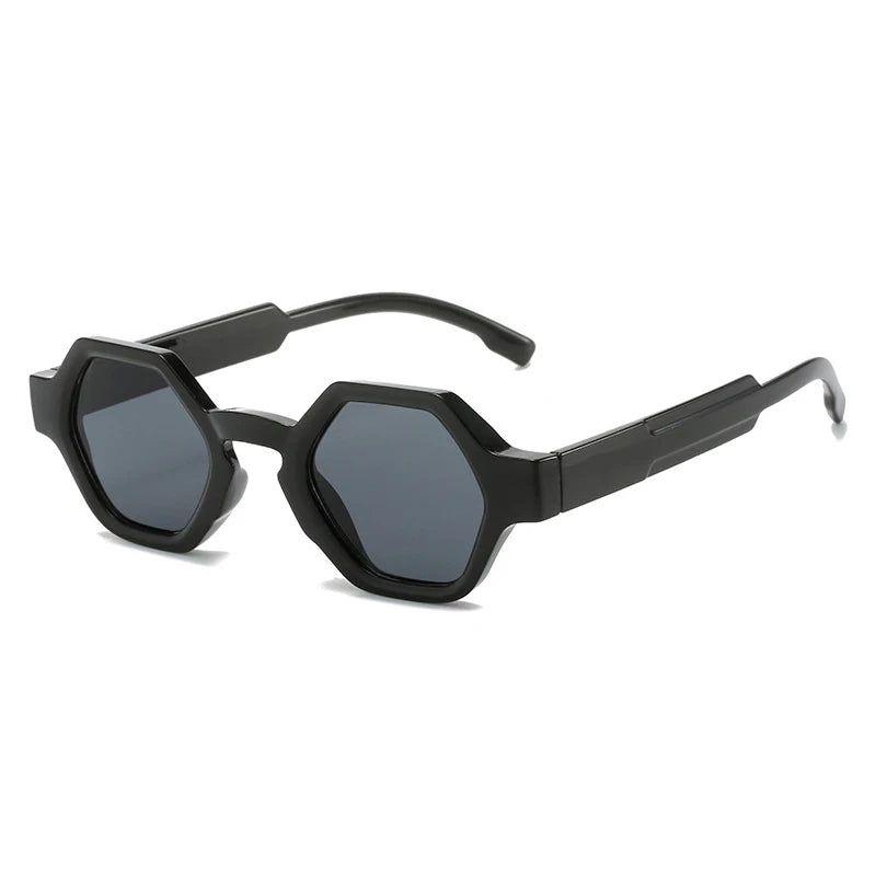 Punk-Inspired Retro Polygon Square Sunglasses with UV400 Protection - Lucid Fantasy 