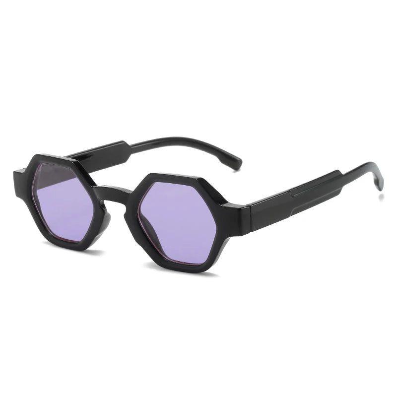 Punk-Inspired Retro Polygon Square Sunglasses with UV400 Protection - Lucid Fantasy 