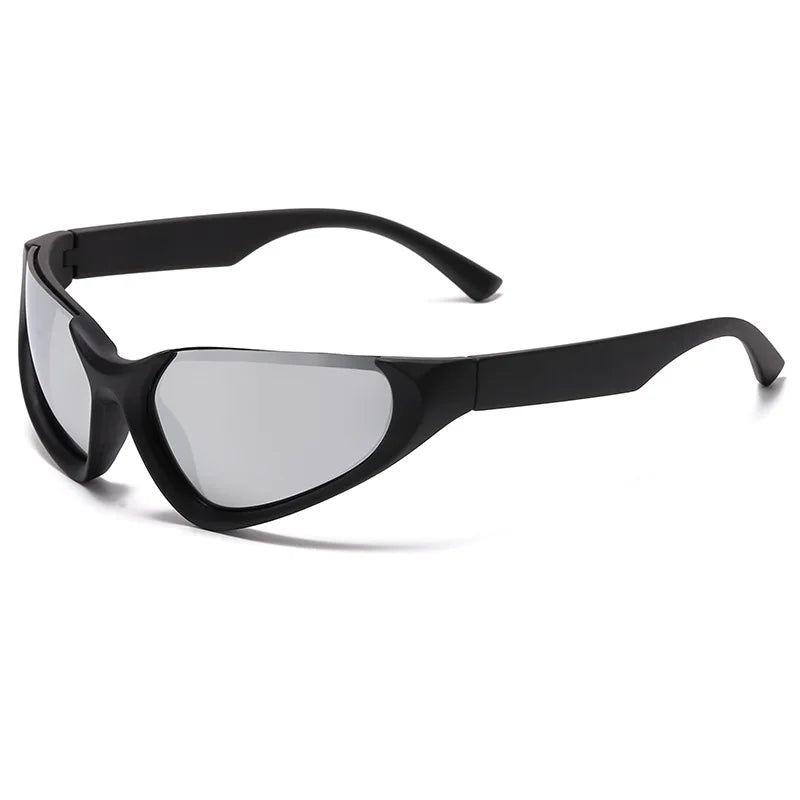 Punk-Inspired Semi Rimless Wrap Around Sunglasses with UV400 Protection - Lucid Fantasy 