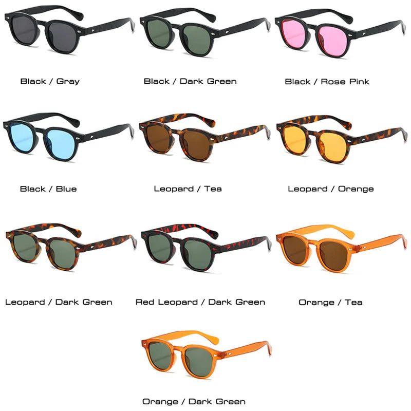 Retro Candy Color Oval Shades with Gradient Lenses and Rivet Details - UV400 Protection - Lucid Fantasy 