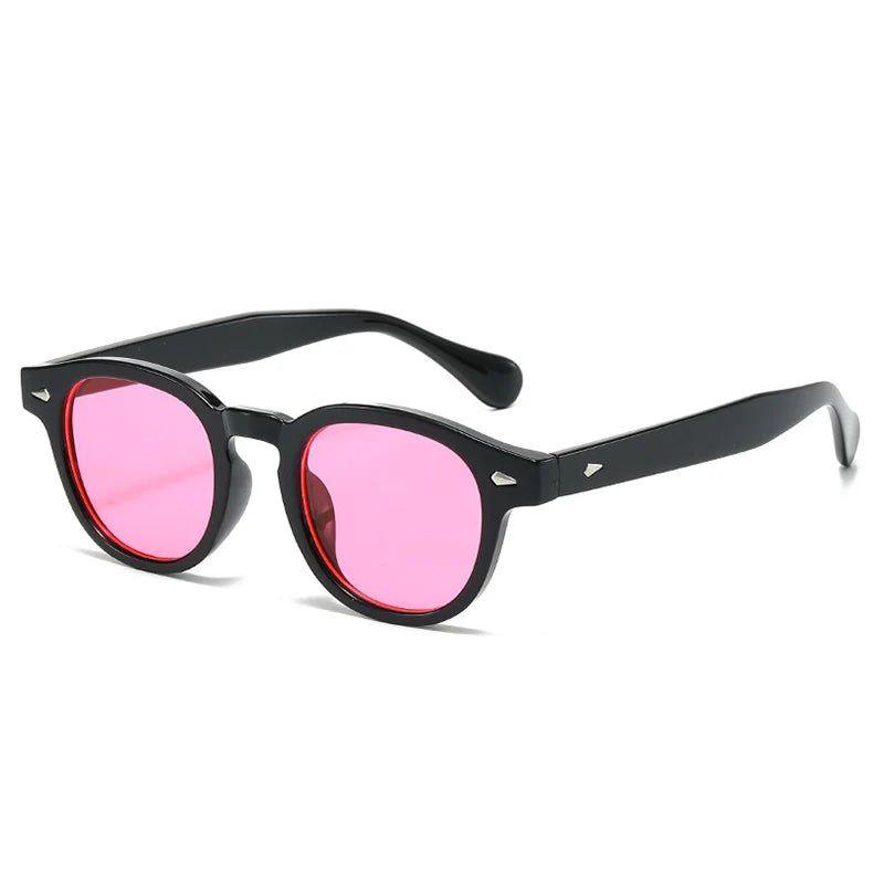 Retro Candy Color Oval Shades with Gradient Lenses and Rivet Details - UV400 Protection - Lucid Fantasy 