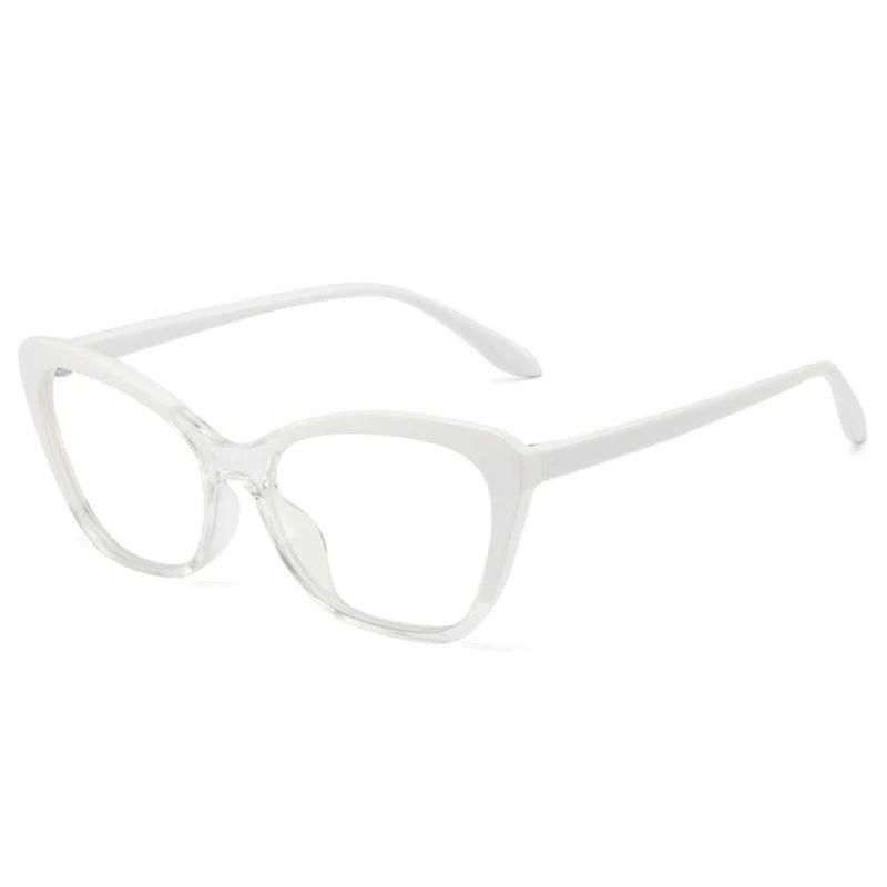 Retro Cat Eye TR90 Anti-Blue Light Glasses with Spring Hinge - Stylish Dual Color Frame - Lucid Fantasy 