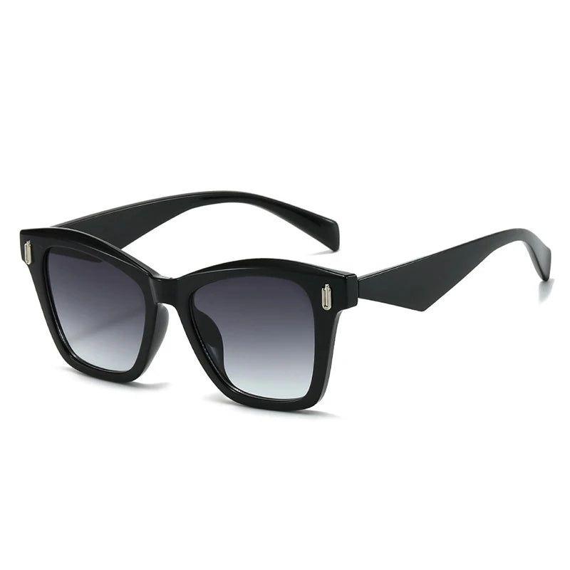 Retro-Inspired Cat Eye Sunglasses with UV400 Protection and Distinctive Rivet Details - Lucid Fantasy 