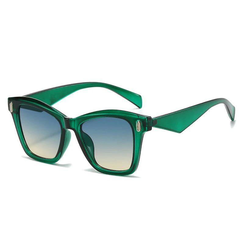 Retro-Inspired Cat Eye Sunglasses with UV400 Protection and Distinctive Rivet Details - Lucid Fantasy 