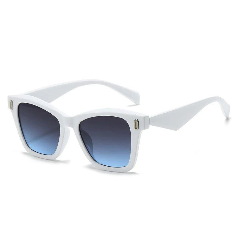 Retro-Inspired Cat Eye Sunglasses with UV400 Protection and Distinctive Rivet Details - Lucid Fantasy 