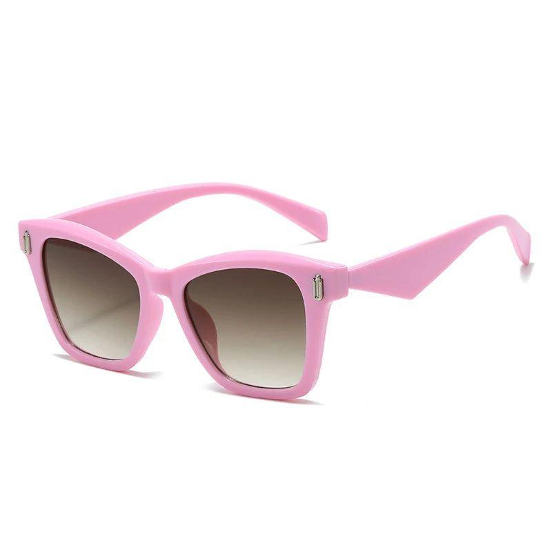 Retro-Inspired Cat Eye Sunglasses with UV400 Protection and Distinctive Rivet Details - Lucid Fantasy 