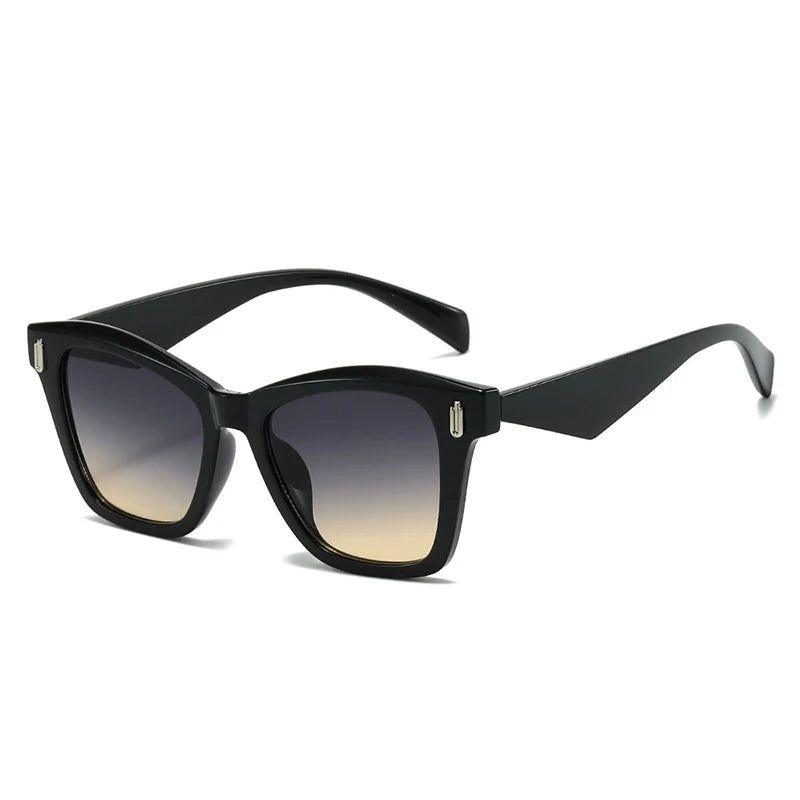 Retro-Inspired Cat Eye Sunglasses with UV400 Protection and Distinctive Rivet Details - Lucid Fantasy 