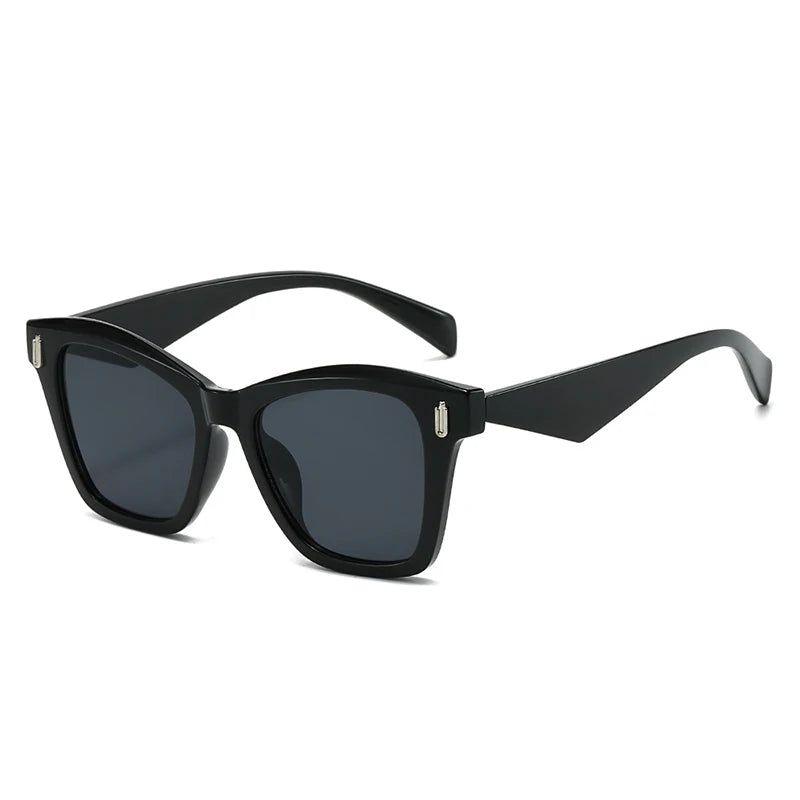 Retro-Inspired Cat Eye Sunglasses with UV400 Protection and Distinctive Rivet Details - Lucid Fantasy 