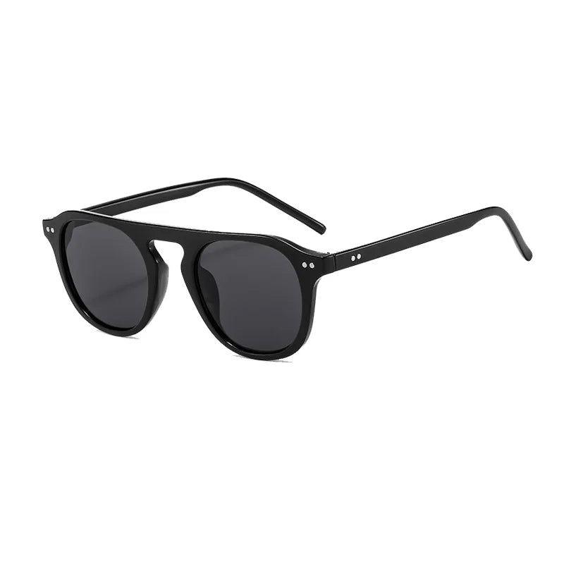 Retro Jelly Frame Round UV400 Sunglasses with Rivet Details - Lucid Fantasy 