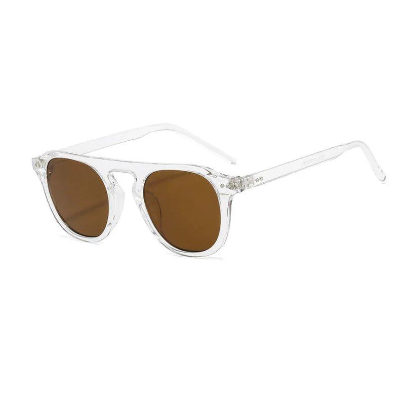 Retro Jelly Frame Round UV400 Sunglasses with Rivet Details - Lucid Fantasy 