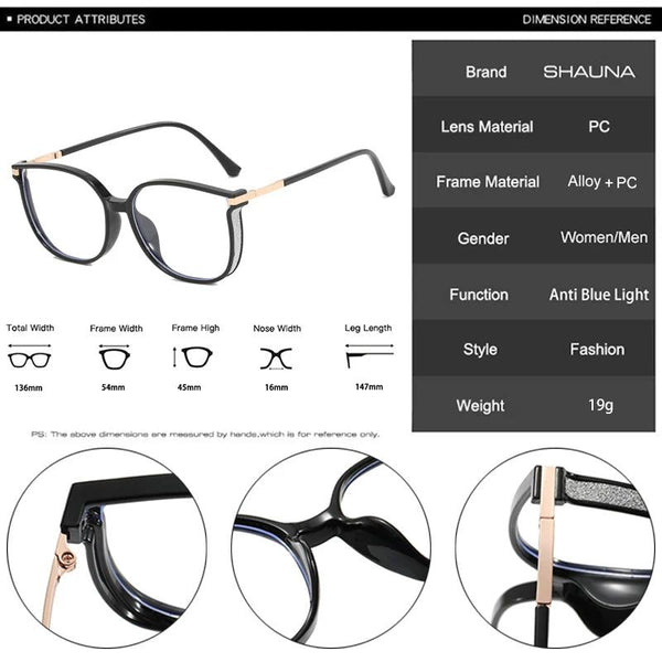 Retro Oval Anti-Blue Light Glasses Frame Fashion Optical Luxury Eyewear-Lucid Fantasy