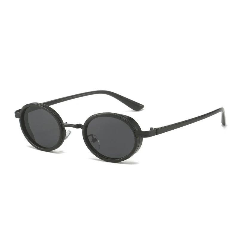 Retro Oval Punk Sunglasses with Gradient UV400 Lenses - Lucid Fantasy 