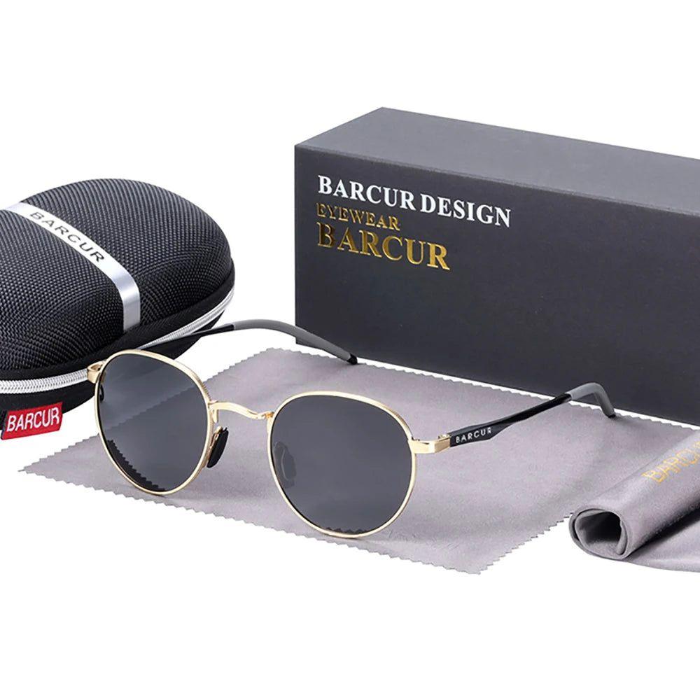 Retro Polarized Men's Sunglasses with UV400 Protection - By Barcur - Lucid Fantasy 