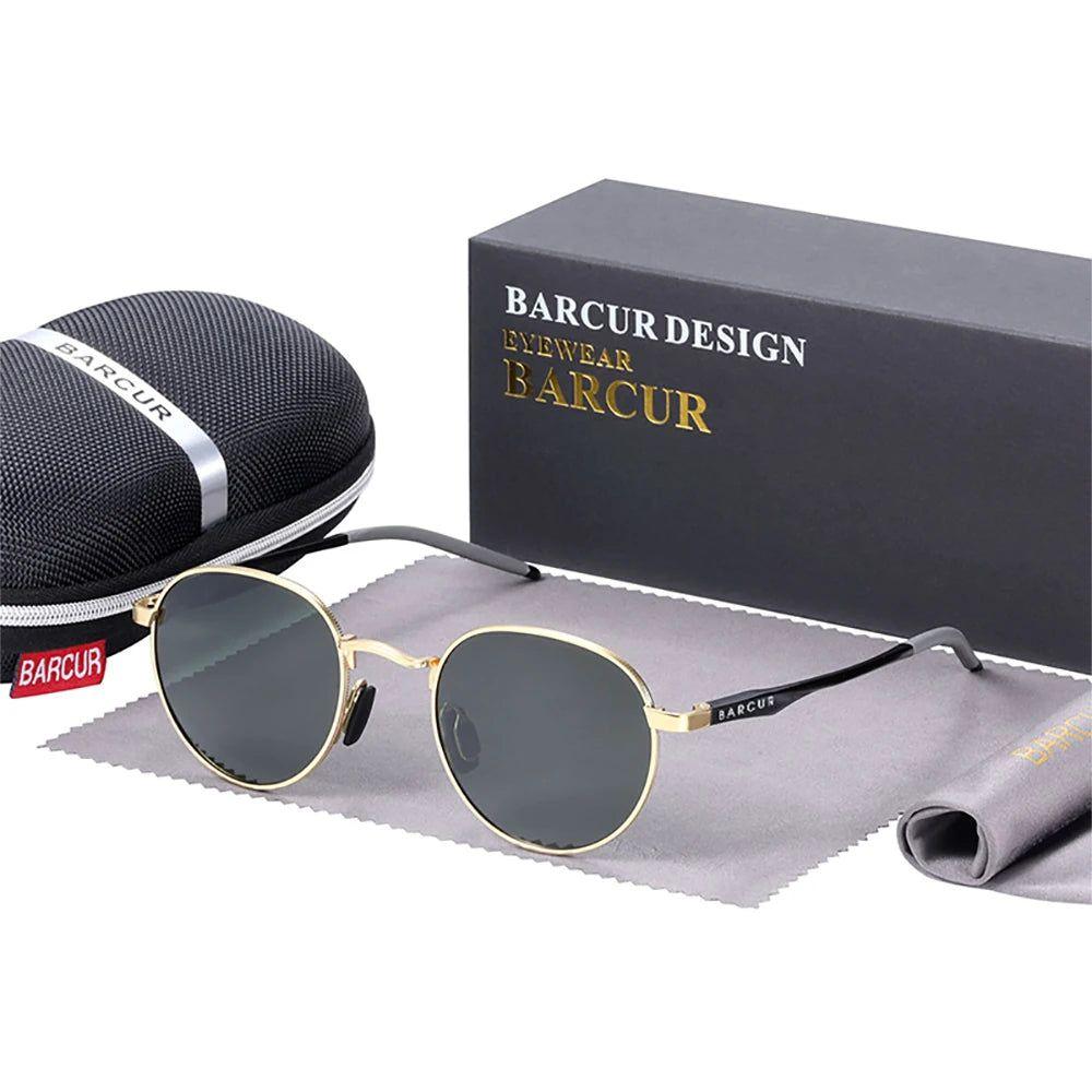 Retro Polarized Men's Sunglasses with UV400 Protection - By Barcur - Lucid Fantasy 