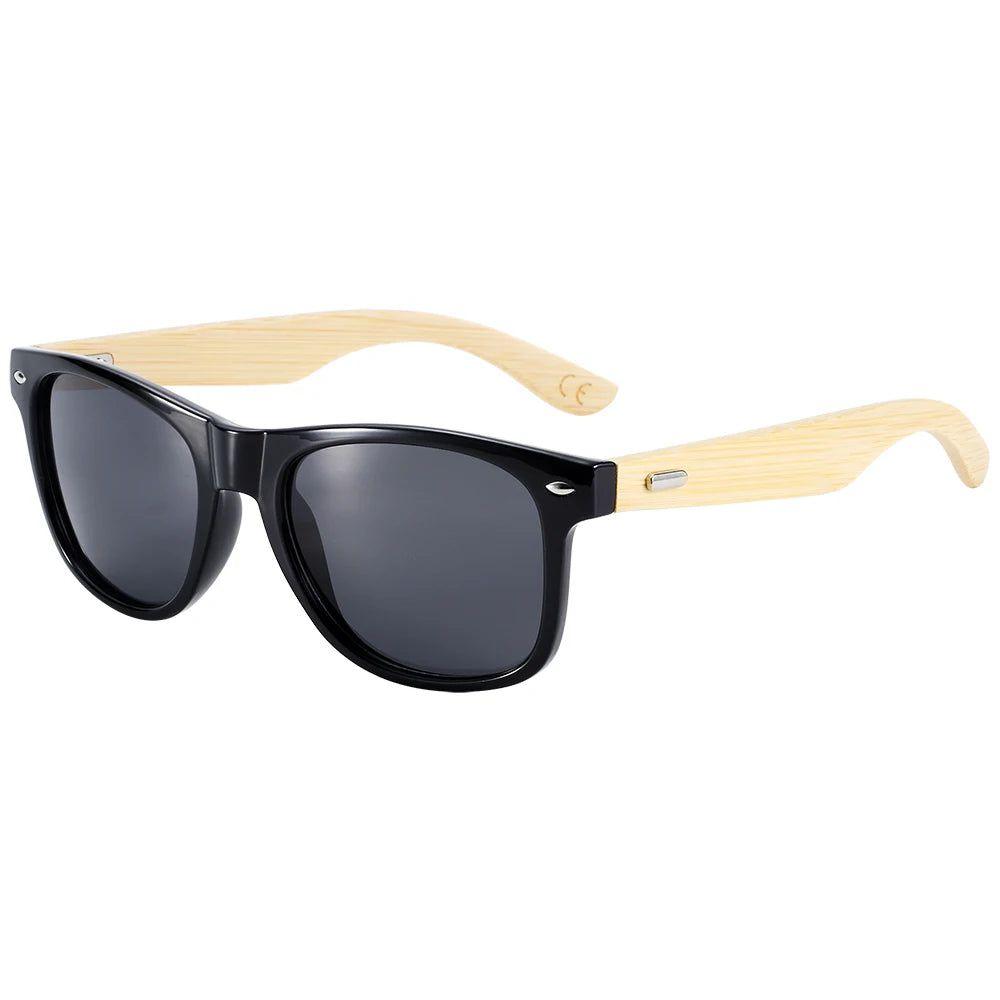 Retro Polarized Wood Finish Sunglasses for Men - Trendy Coastal Eyewear - Lucid Fantasy 