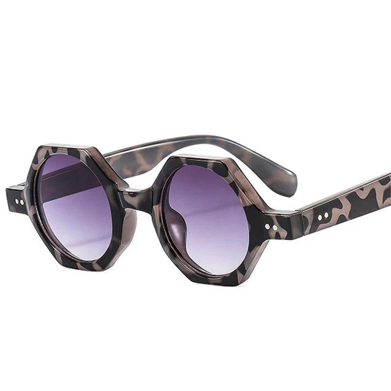 Retro Punk Riveted Polygonal Sunglasses with UV400 Protection - Lucid Fantasy 