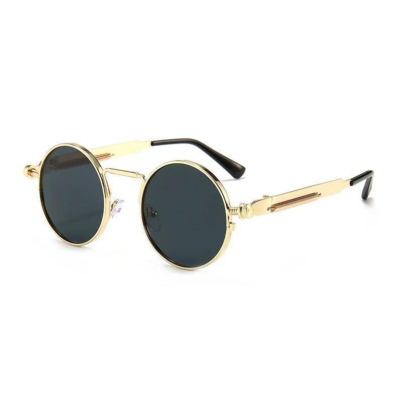 Retro Punk Round Sunglasses with UV400 Protection - Lucid Fantasy 