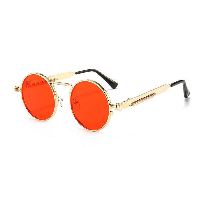 Retro Punk Round Sunglasses with UV400 Protection - Lucid Fantasy 