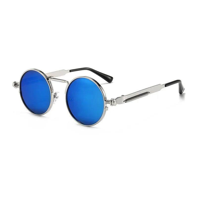 Retro Punk Round Sunglasses with UV400 Protection - Lucid Fantasy 