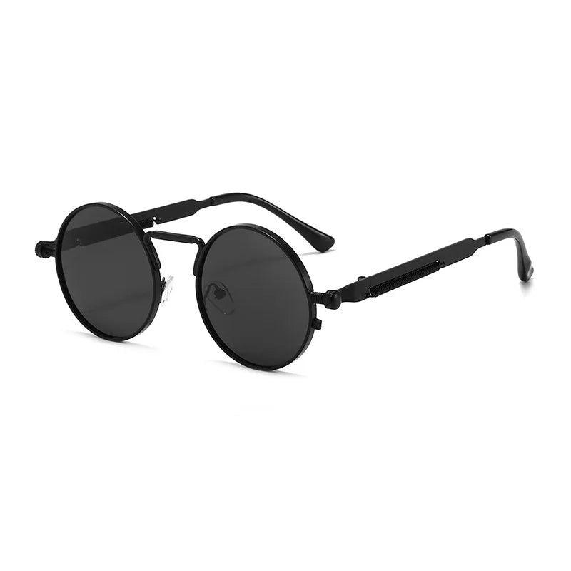 Retro Punk Round Sunglasses with UV400 Protection - Lucid Fantasy 