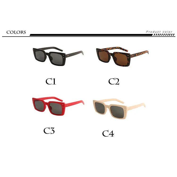 Retro Rectangle UV400 Sunglasses with Fashion Frames - Vintage Square Sun Shades - Lucid Fantasy 