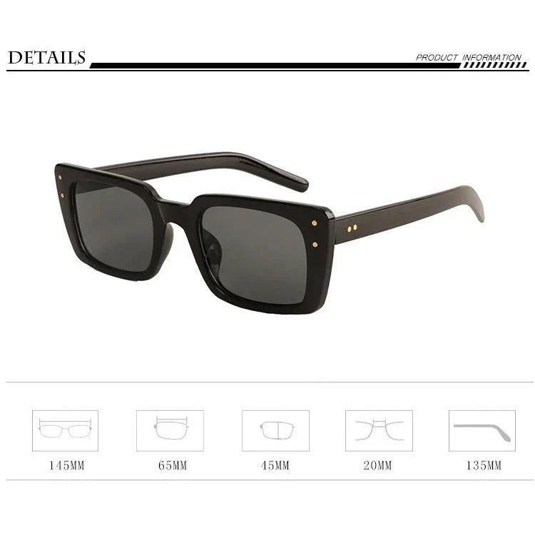 Retro Rectangle UV400 Sunglasses with Fashion Frames - Vintage Square Sun Shades - Lucid Fantasy 