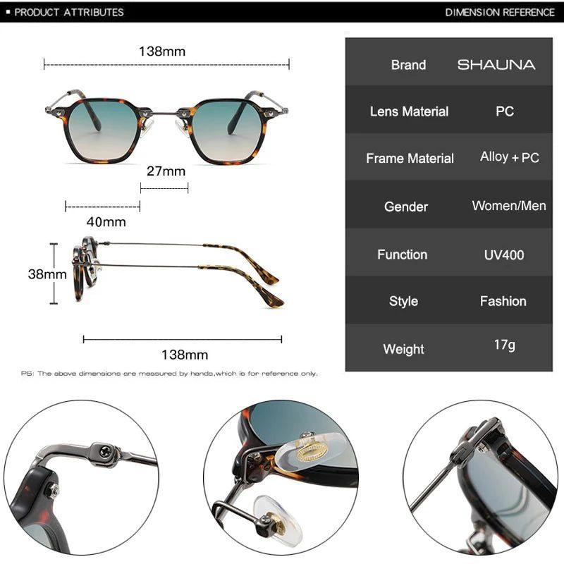 Retro Rivet Square Punk Sunglasses with UV400 Protection - Lucid Fantasy 