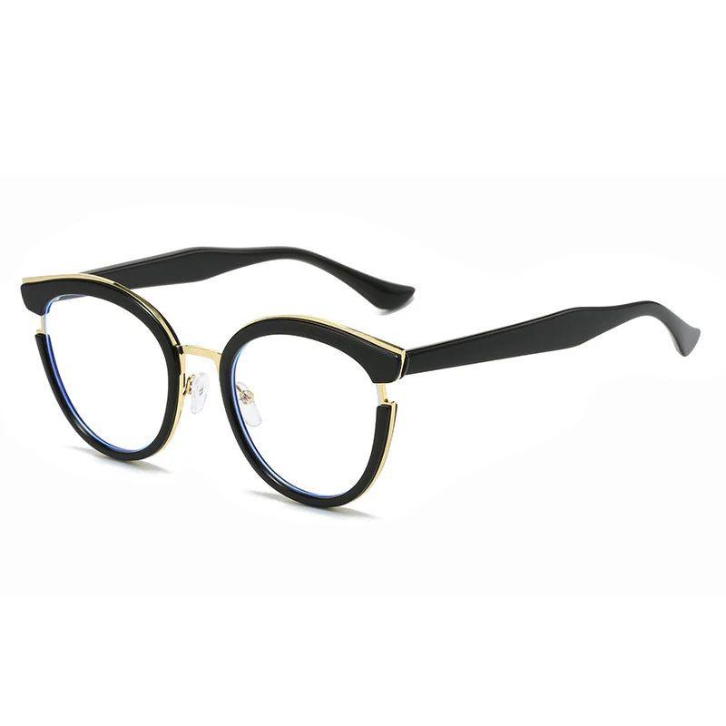 Retro Round Spring Hinge Anti-Blue Light Glasses with Clear Frame - Lucid Fantasy 