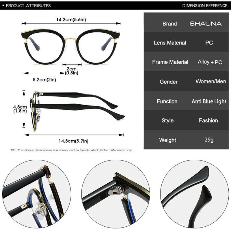 Retro Round Spring Hinge Anti-Blue Light Glasses with Clear Frame - Lucid Fantasy 