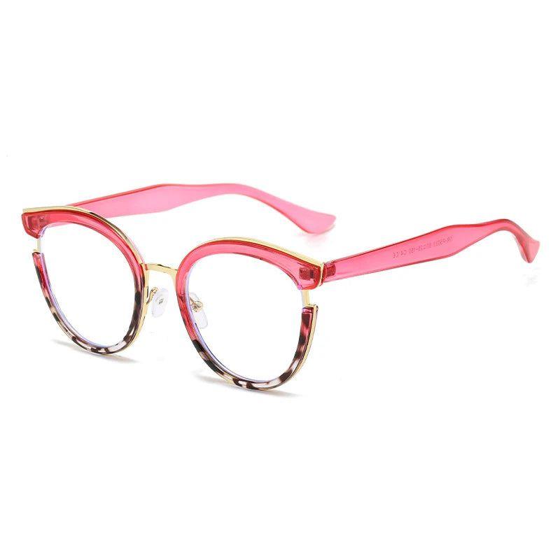 Retro Round Spring Hinge Anti-Blue Light Glasses with Clear Frame - Lucid Fantasy 