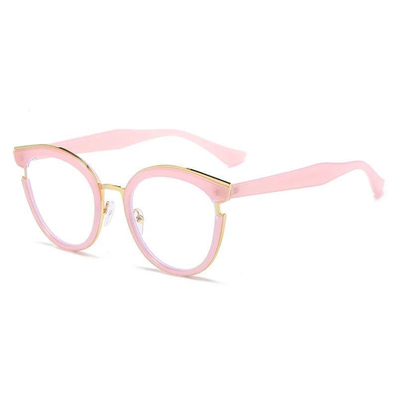 Retro Round Spring Hinge Anti-Blue Light Glasses with Clear Frame - Lucid Fantasy 