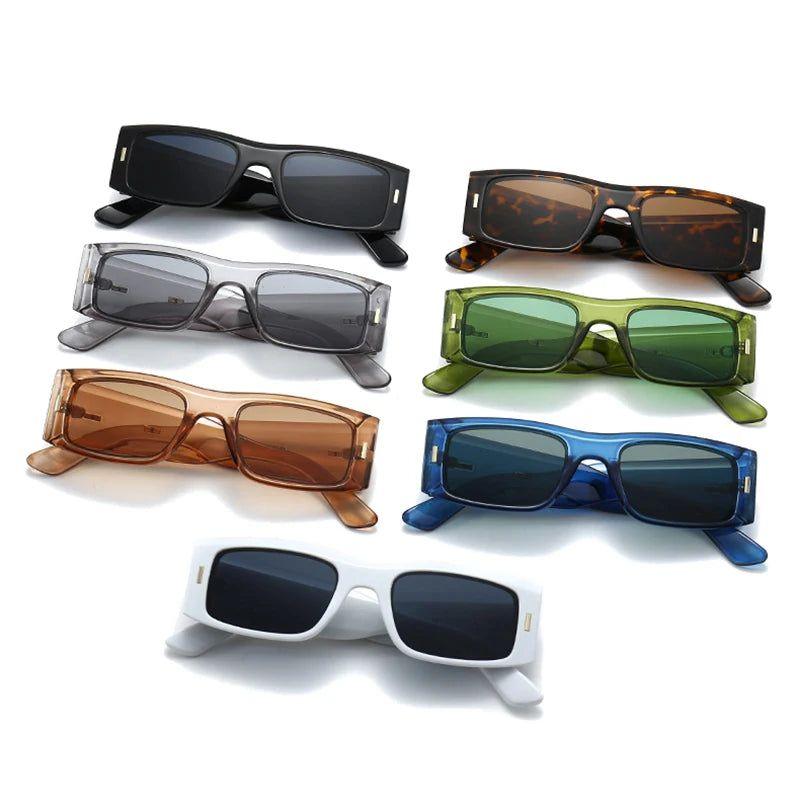 Retro Square Rivet UV400 Sunglasses - Fashionable Glamour Shades - Lucid Fantasy 