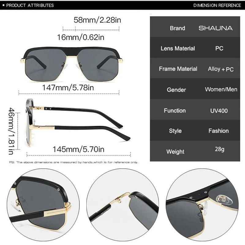 Retro Square Sunglasses with UV400 Protection - Lucid Fantasy 