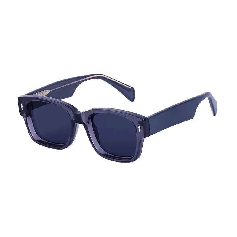 Retro Thick Frame Square Sunglasses with UV400 Protection - Lucid Fantasy 