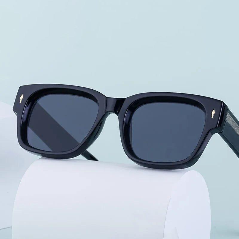 Retro Thick Frame Square Sunglasses with UV400 Protection - Lucid Fantasy 