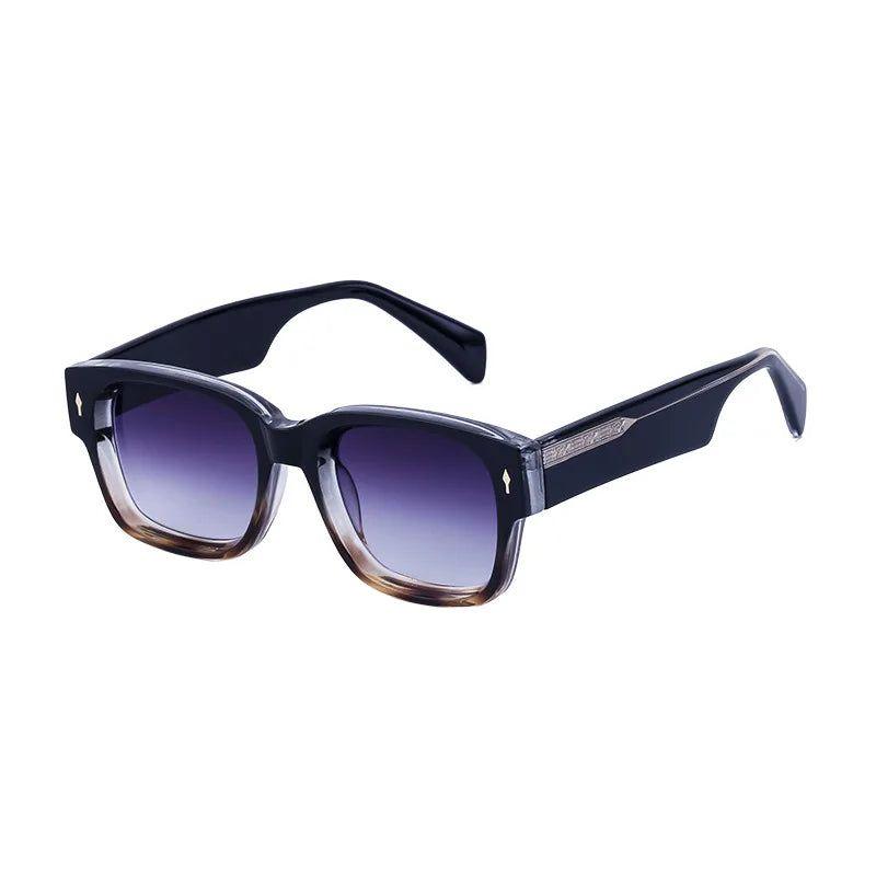 Retro Thick Frame Square Sunglasses with UV400 Protection - Lucid Fantasy 