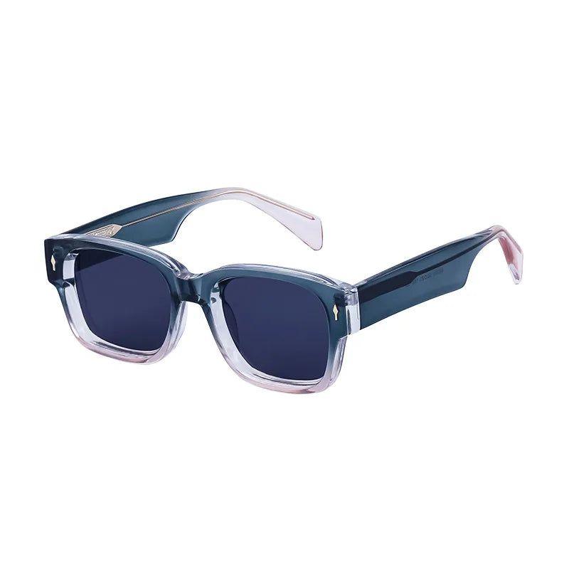 Retro Thick Frame Square Sunglasses with UV400 Protection - Lucid Fantasy 