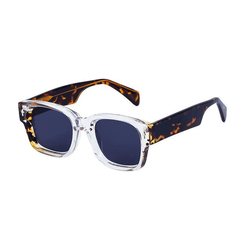 Retro Thick Frame Square Sunglasses with UV400 Protection - Lucid Fantasy 