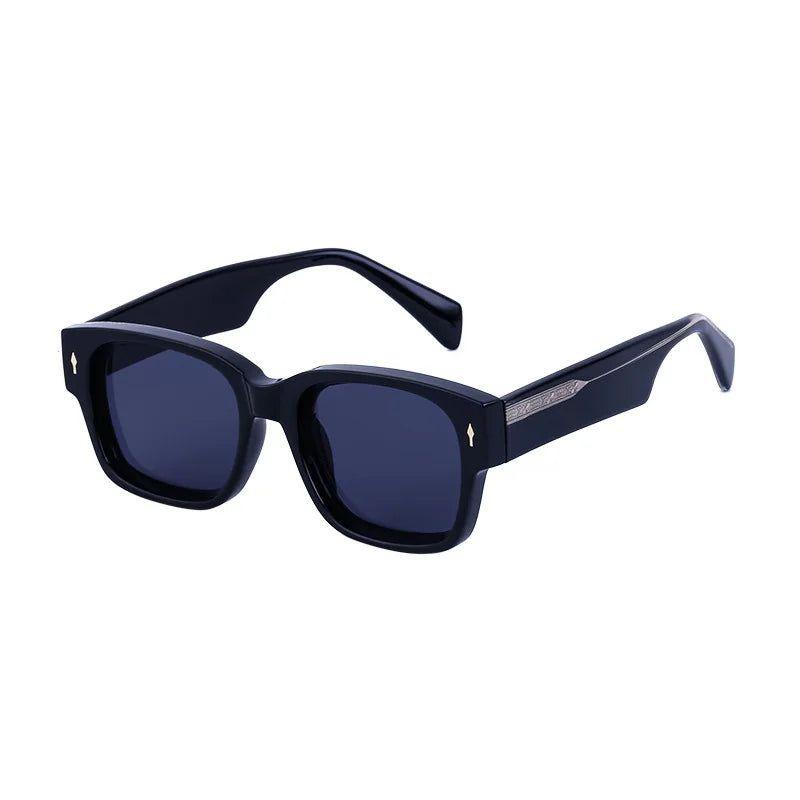 Retro Thick Frame Square Sunglasses with UV400 Protection - Lucid Fantasy 