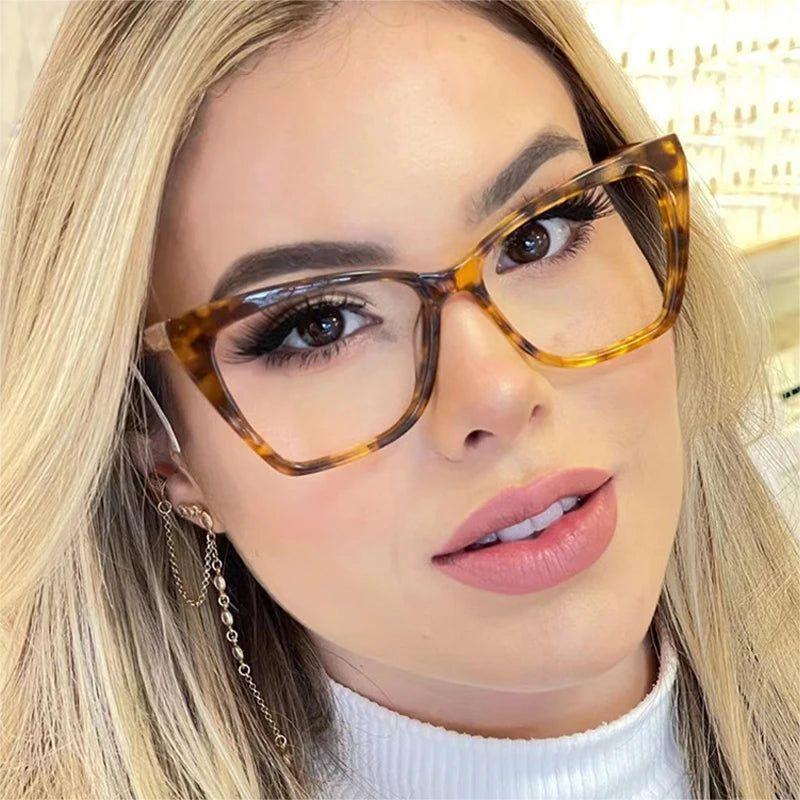 Retro TR90 Cat Eye Glasses with Anti-Blue Light Technology and Spring Hinges - Lucid Fantasy 