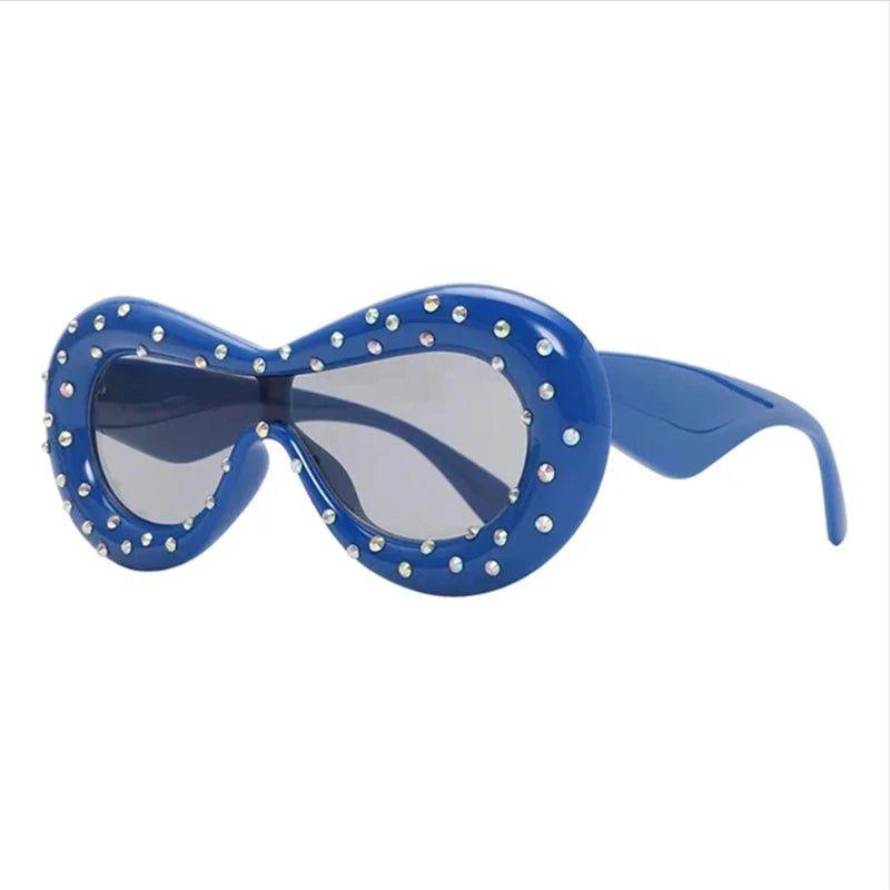 Rhinestone-Studded Luxury UV400 Oversized Sunglasses for Trendsetters - Lucid Fantasy 