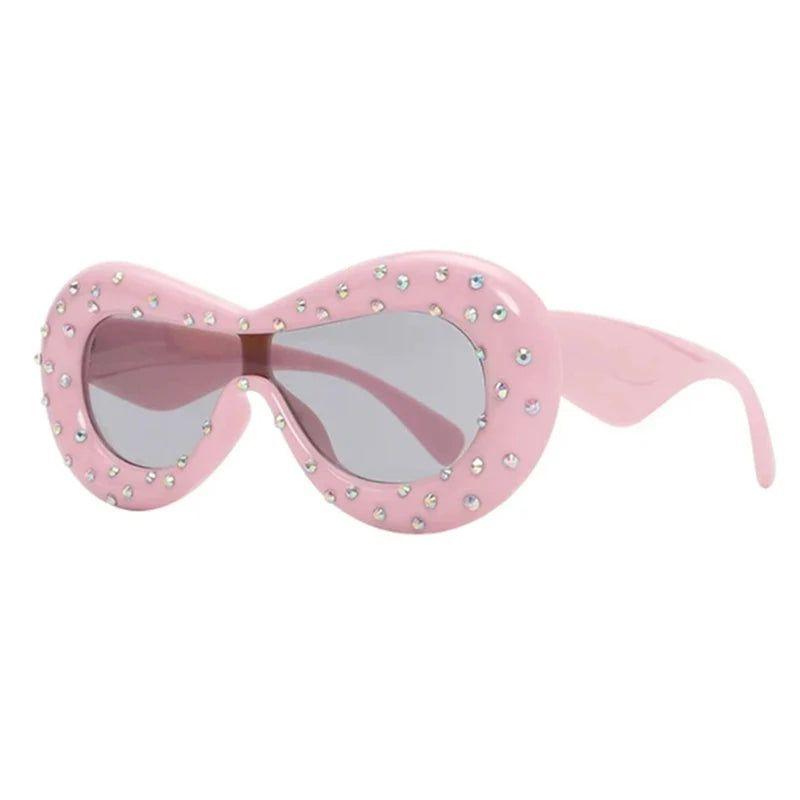 Rhinestone-Studded Luxury UV400 Oversized Sunglasses for Trendsetters - Lucid Fantasy 