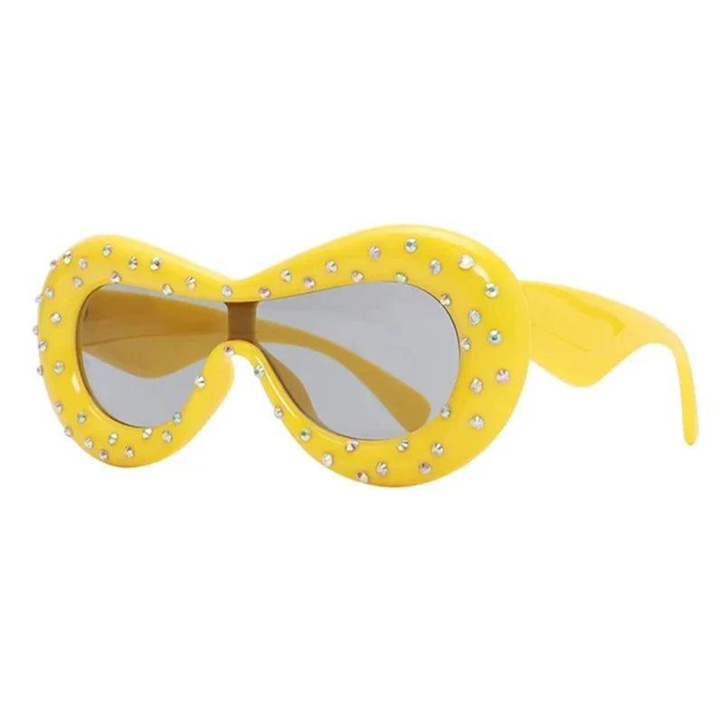 Rhinestone-Studded Luxury UV400 Oversized Sunglasses for Trendsetters - Lucid Fantasy 