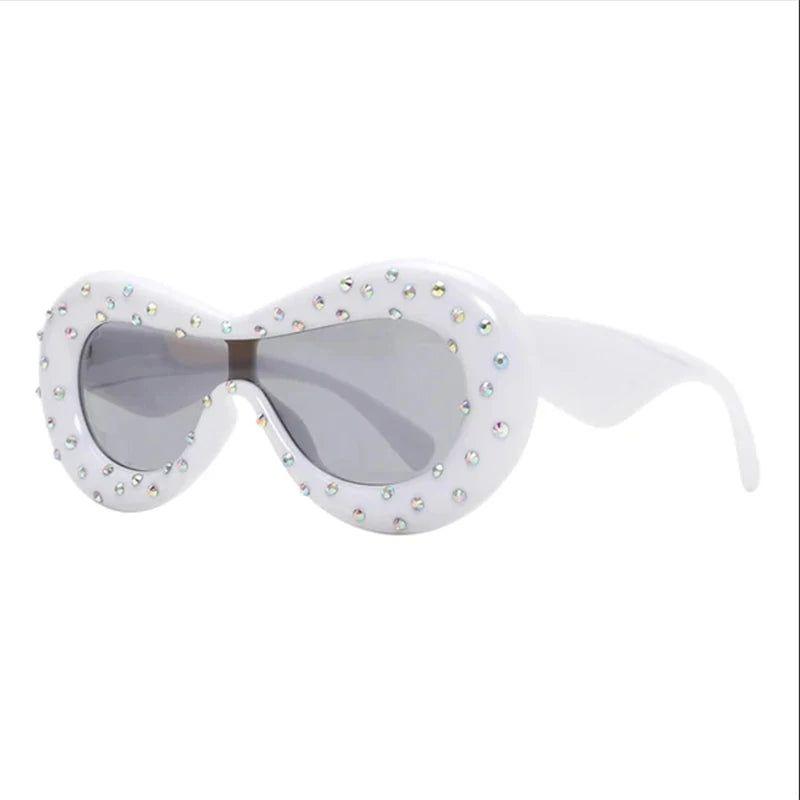 Rhinestone-Studded Luxury UV400 Oversized Sunglasses for Trendsetters - Lucid Fantasy 