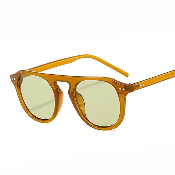 Rivets Style Retro Jelly Frame Round Lens Sunglasses UV400 Fashion Frames-Lucid Fantasy