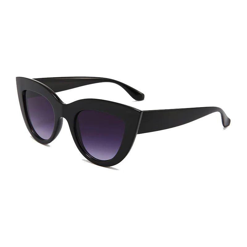 Sophisticated Cat Eye Sunglasses with UV400 Protection and Sturdy Metal Hinges - Lucid Fantasy 